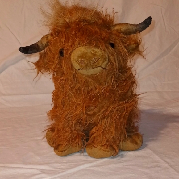 NIB Highland Cow Plush Toy 10'', Cute Highland Cattle Cow Soft Stuffed Animal - Picture 1 of 5
